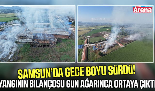 Samsun’da yangının bilançosu gün ağarınca ortaya çıktı!