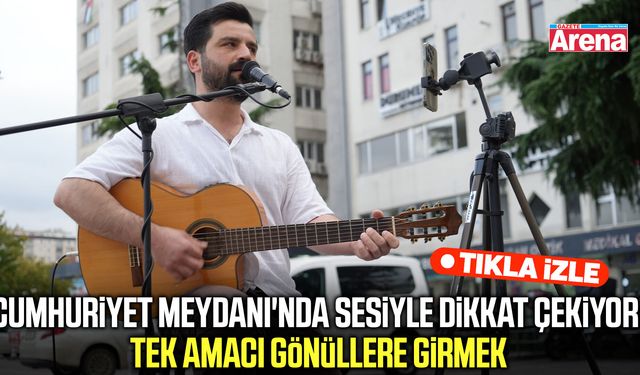 Samsun'da sokak sanatçısı meydana renk katıyor