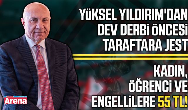 Samsunspor Başkanı Yıldırım'dan dev derbi öncesi taraftara jest