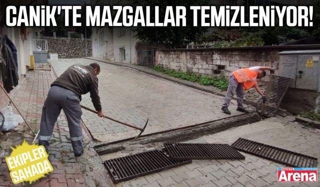 Canik'te mazgal temizliği çalışmaları sürüyor