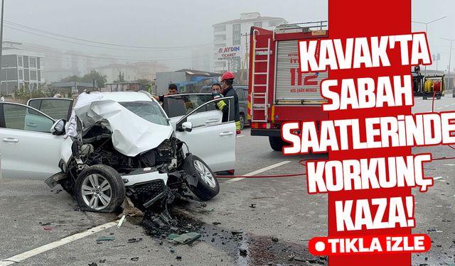 Kavak'ta korkunç kaza: 1 ölü, 3 yaralı