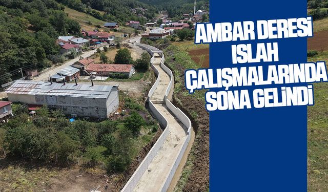 Ladik'te Ambar Deresi ıslah çalışmalarında sona gelindi