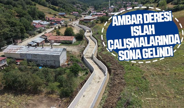 Ladik'te Ambar Deresi ıslah çalışmalarında sona gelindi