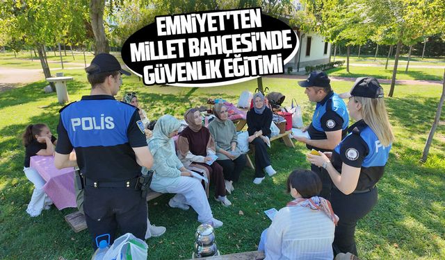 Samsun Emniyeti'nden Millet Bahçesi'nde güvenlik eğitimi