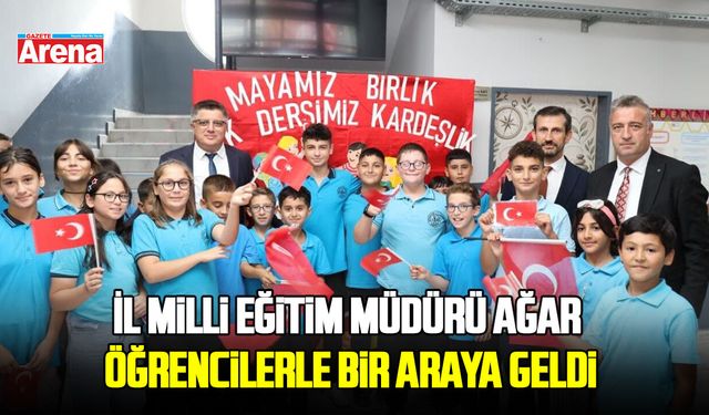 Samsun İl Milli Eğitim Müdürü Ağar, öğrencilerle bir araya geldi