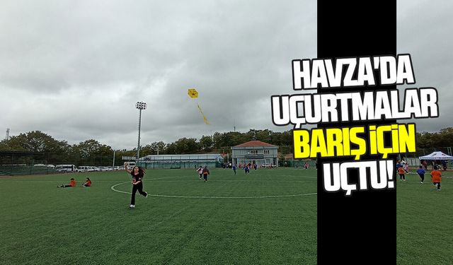 Havza'da çocuklardan barış için uçurtma şenliği
