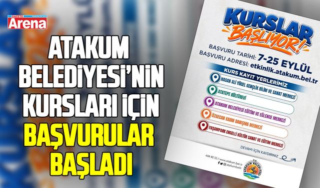 Atakum Belediyesi'nin kursları için başvurular başladı