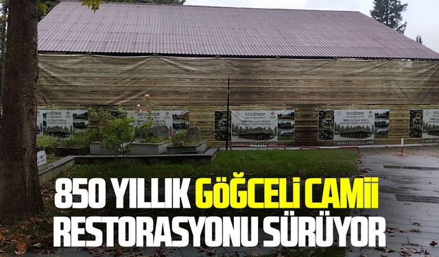 Çarşamba'da 850 yıllık Göğceli Camii restorasyonu sürüyor