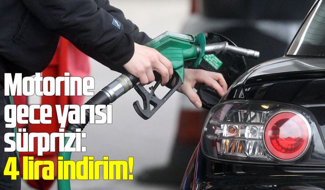 Motorine gece yarısı sürprizi: 4 lira indirim!