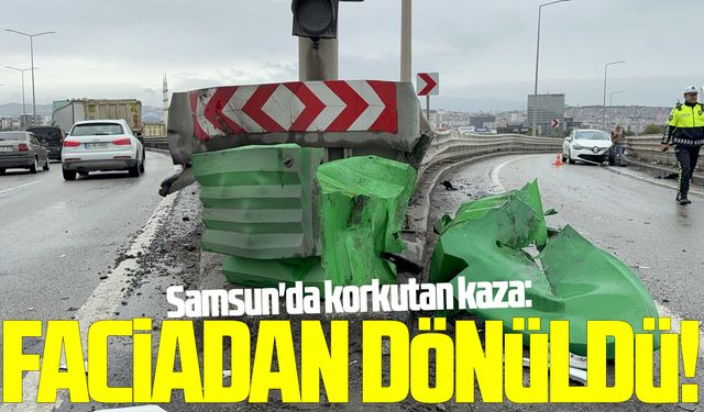 Samsun'da korkutan kaza: Faciadan dönüldü!