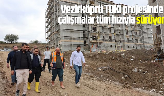 Samsun Vezirköprü TOKİ projesinde çalışmalar sürüyor