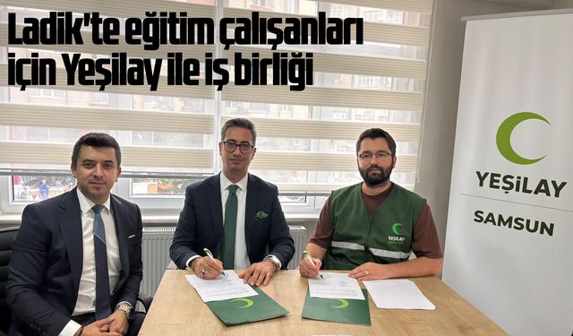 Ladik'te eğitim çalışanları için Yeşilay ile iş birliği