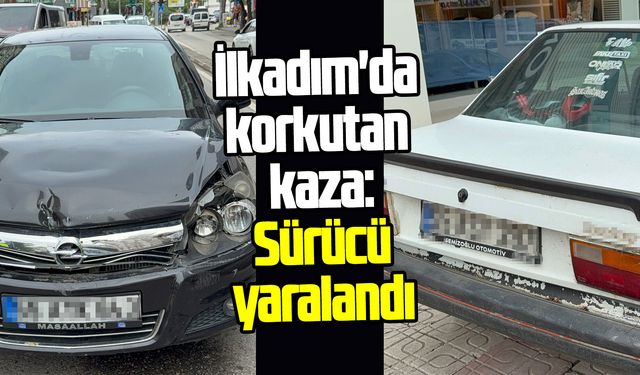 İlkadım'da korkutan kaza: Sürücü yaralandı