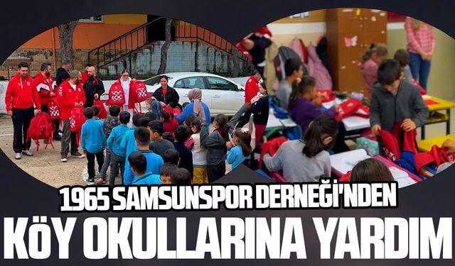 1965 Samsunspor Derneği'nden  köy okullarına yardım