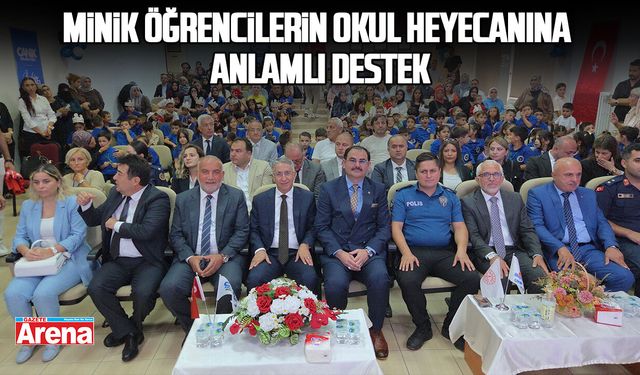 Canik’te minik öğrencilerin okul heyecanına anlamlı destek