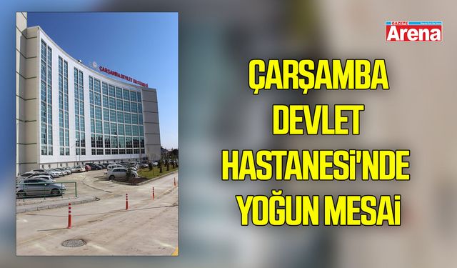 Samsun Çarşamba Devlet Hastanesi'nde yoğun mesai