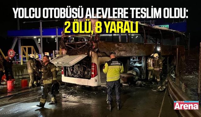 Kuzey Marmara Otoyolu’nda feci kaza! Yolcu otobüsü alevlere teslim oldu: 2 ölü, 8 yaralı