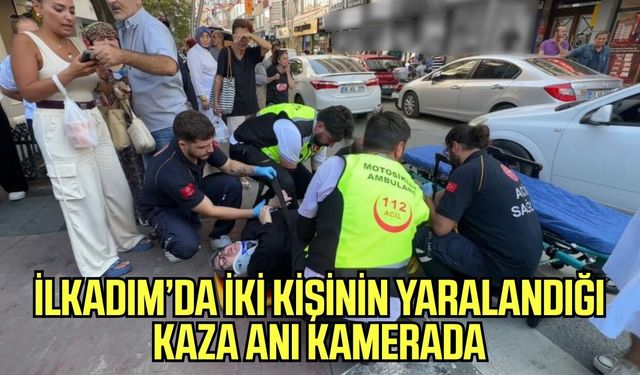 İki kişinin yaralandığı kazanın güvenlik kamerası görüntüleri ortaya çıktı!