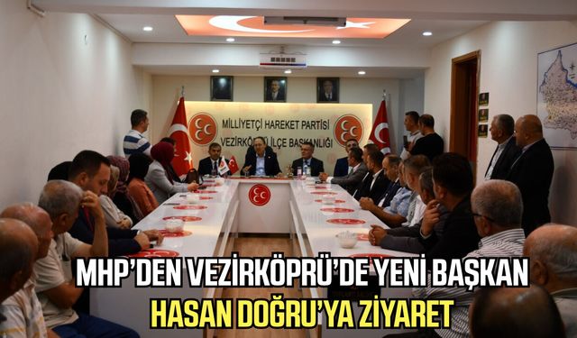 MHP'den Vezirköprü'de yeni başkan Hasan Doğru'ya ziyaret
