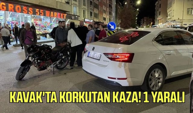 Kavak'ta korkutan kaza! 1 yaralı