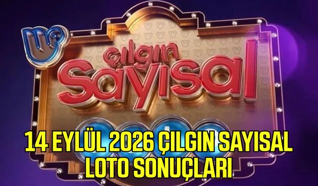 14 Eylül 2026 Çılgın Sayısal Loto sonuçları