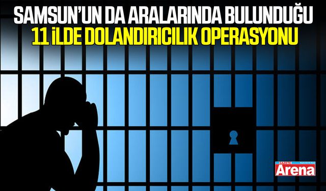 Samsun’un da aralarında bulunduğu 11 ilde dolandırıcılık operasyonu