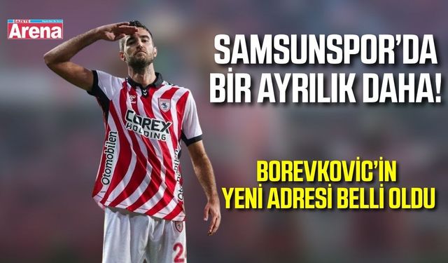 Samsunspor’da bir ayrılık daha! Toni Borevkovic kiralandı