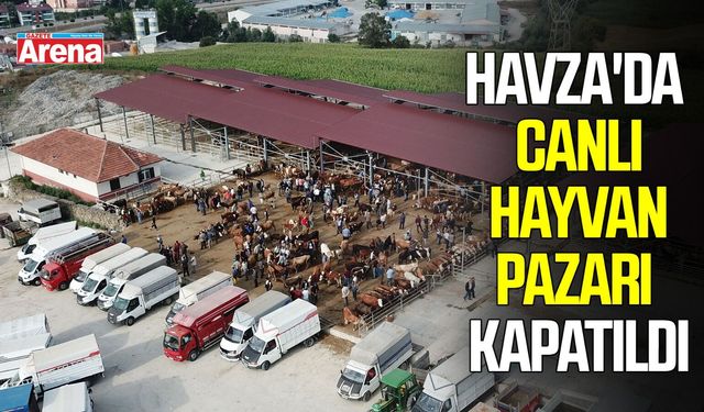 Havza'da canlı hayvan pazarı kapatıldı