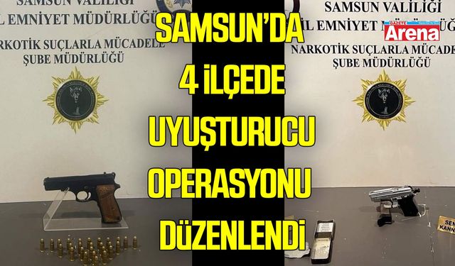 Samsun’da 4 ilçede uyuşturucu operasyonu