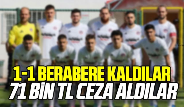 Berabere kalan futbolcularına Kulüp yönetiminden 71 bin TL ceza