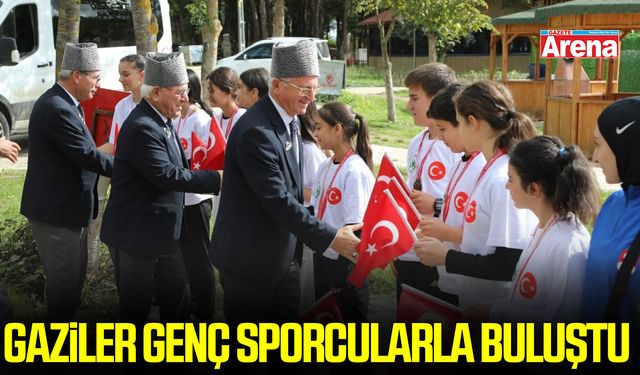 Kavak'ta gaziler genç sporcularla buluştu
