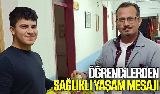 Ladik’te öğrencilerden öğretmenlere sağlıklı yaşam mesajı