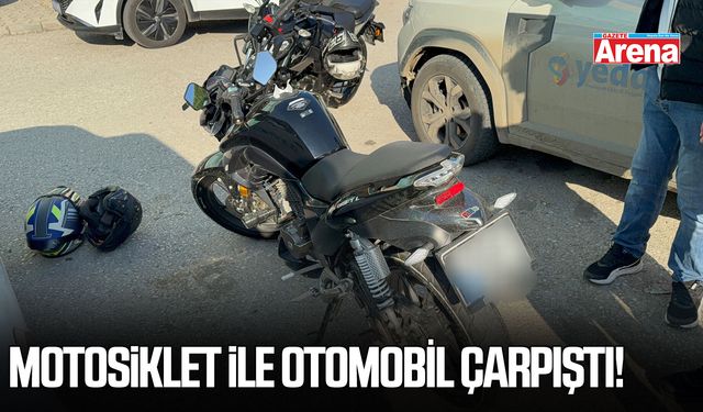 Atakum’da motosiklet ile otomobil çarpıştı!