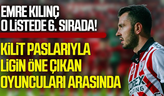 Samsunspor kaptanı Emre Kılınç o listede 6. sırada!