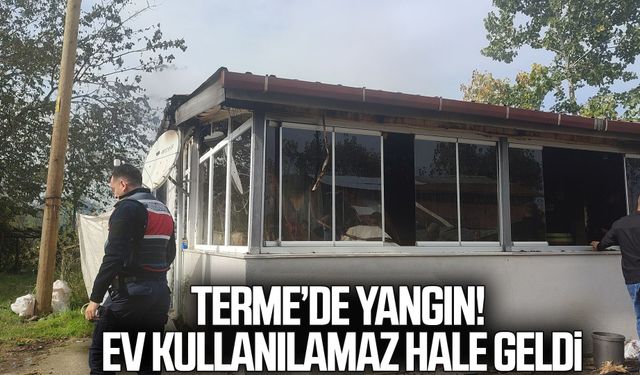 Samsun Terme’de yangın! Müstakil ev kullanılamaz hale geldi
