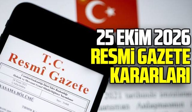 26 Ekim 2026 Resmî Gazete kararları