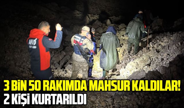 3 bin 50 rakımda mahsur kalan 2 kişi kurtarıldı