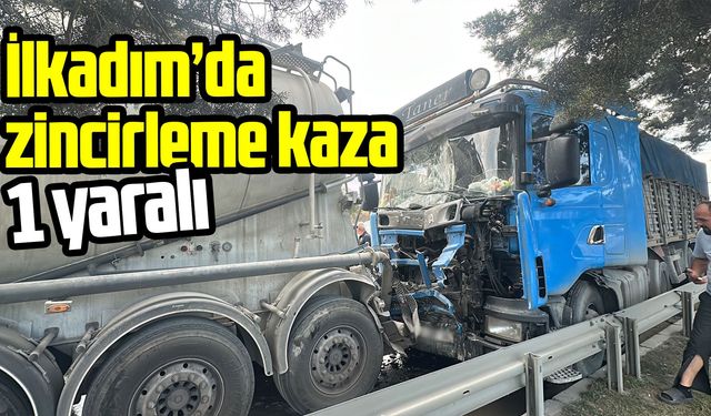 Samsun İlkadım’da 3 araçlı zincirleme kaza: 1 yaralı