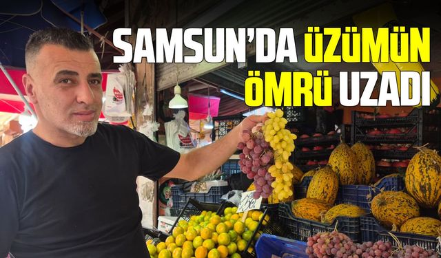 Samsun manav tezgahlarında sonbahar bereketi