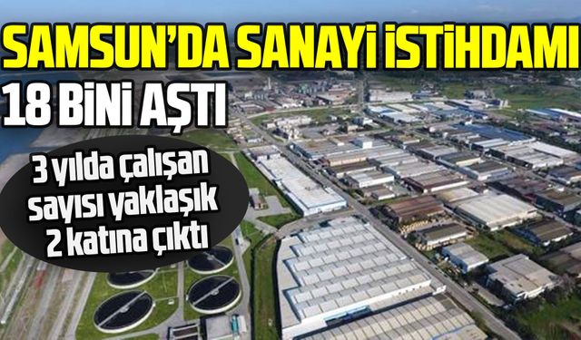 Samsun’da sanayi istihdamı 18 bini aştı