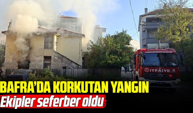 Bafra'da piknik tüpü yangına sebep oldu
