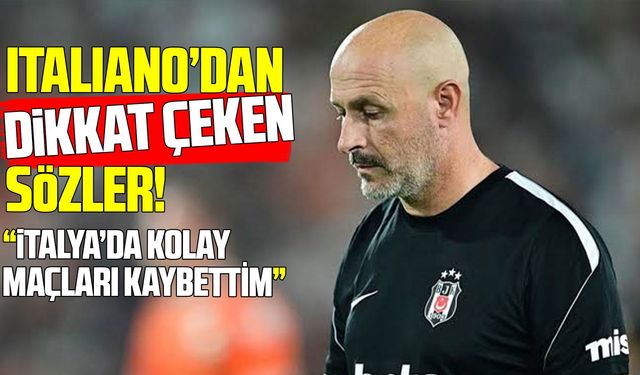 Italiano’dan milli ara itirafı: Kolay maçları kaybettim