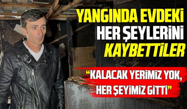 Samsun’da yangında evdeki tüm eşyalar kül oldu