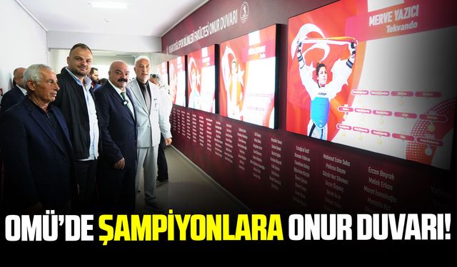Samsun OMÜ'de Şampiyonların isimleri ''Onur Duvarı"nda yaşatılacak