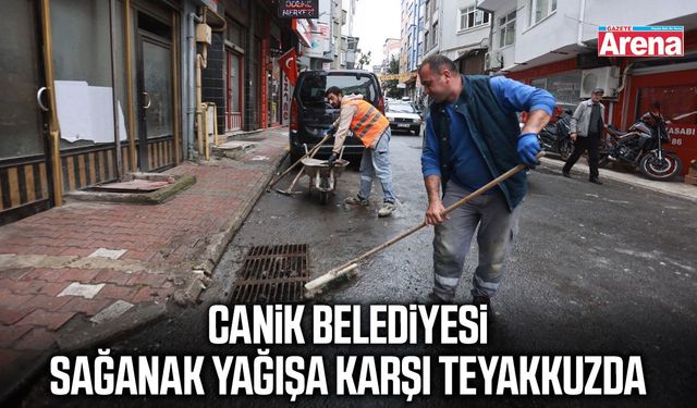 Canik Belediyesi sağanak yağışa karşı teyakkuzda
