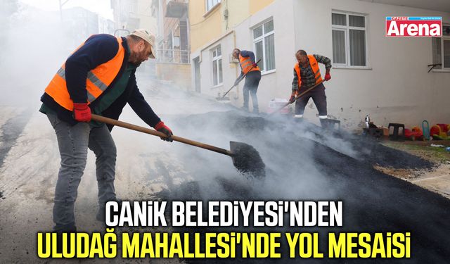 Canik Belediyesi'nden Uludağ Mahallesi'nde yol mesaisi