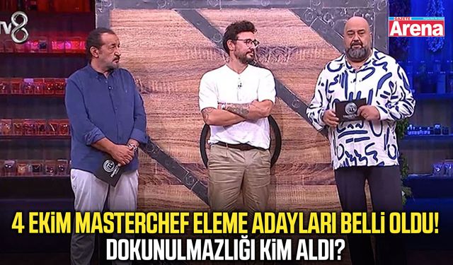 4 Ekim MasterChef eleme adayları belli oldu!