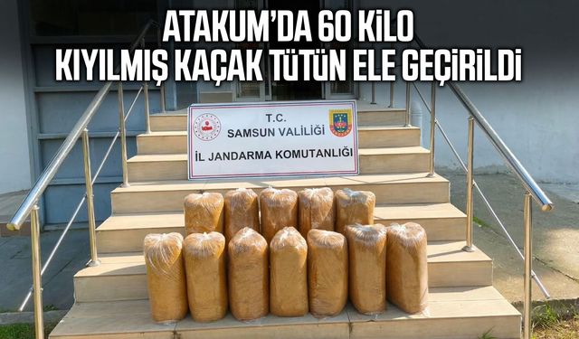 Atakum’da 60 kilo kaçak tütün ele geçirildi
