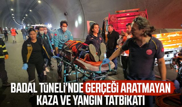 Badal Tüneli’nde gerçeği aratmayan kaza ve yangın tatbikatı