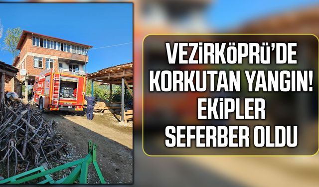 Vezirköprü’de mutfak yangını paniğe neden oldu